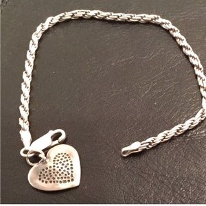Sterling silver hammered coin bracelet artisan made